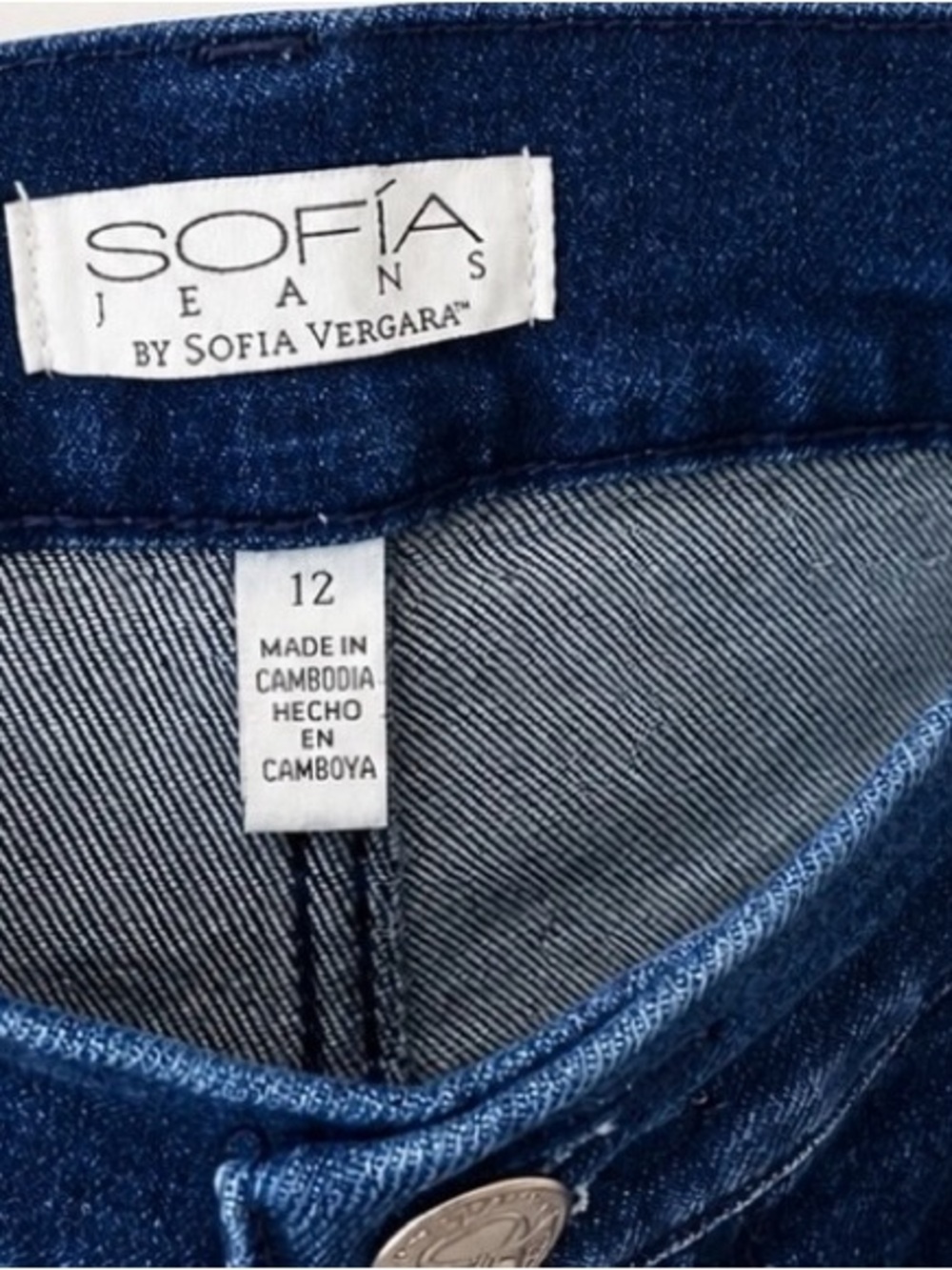 Sofia Jeans Margot Wide Leg Jeans High Rise Dark Wash 12” Rise 31.5” Inseam - Picture 3 of 5